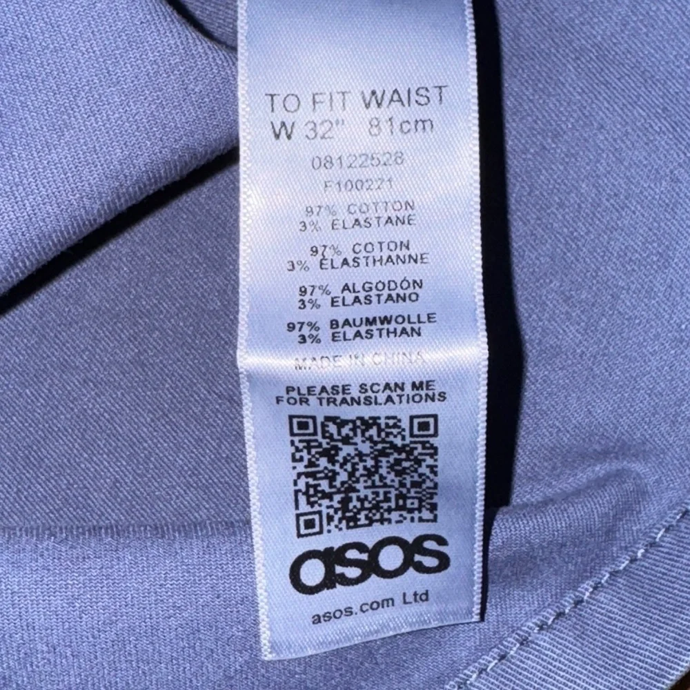 ASOS Slate Blue Button Front Shorts Size 32